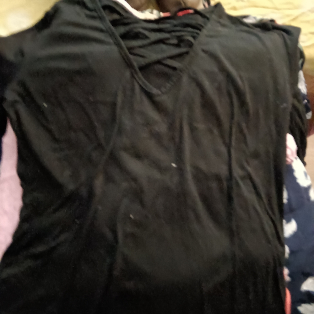 Fitted cotton and nylon long-sleeve top